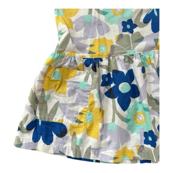 Tea Collection Blue, Yellow & Mint Floral Pocket Dress - Picture 3 of 4